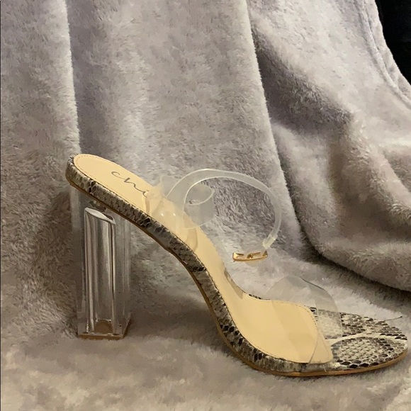 Clear Heels with python lining - Picture 2 of 3